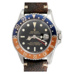 Rolex Stainless Steel GMT-Master Wristwatch with Gilt Dial Ref 1675 circa 1966