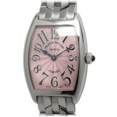 Retro Franck Muller Lady's Stainless Steel Casablanca Wristwatch with Box and Papers