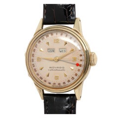 Vintage Movado Gold "Calendomatic" Wristwatch circa 1950s
