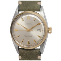 Vintage Rolex Stainless Steel and Yellow Gold Datejust Wristwatch circa 1961
