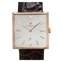 Vacheron & Constantin Rose Gold Square Wristwatch circa 1950s