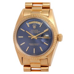 Vintage Rolex Yellow Gold Day-Date President Wristwatch circa 1971