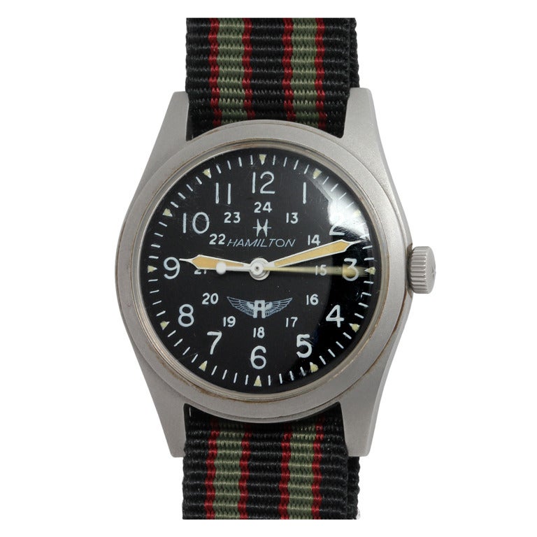 Hamilton Steel Military Wristwatch circa 1970s
