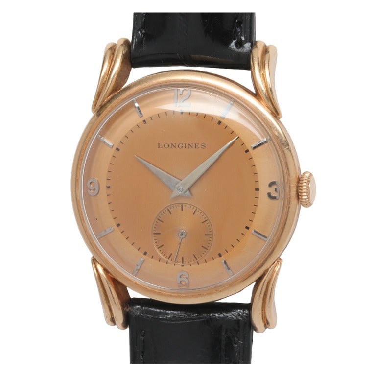 Longines Rose Gold Wristwatch circa 1950s