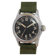 Vintage Elgin Base Metal U.S. Military Issue Wristwatch circa WW II