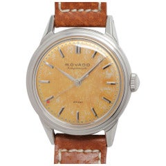 Movado Stainless Steel Tempomatic Sport Wristwatch circa 1950s
