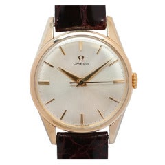 Omega Gilt Metal Wristwatch with Sweep Center Seconds circa 1960s