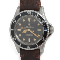 Rolex Stainless Steel Submariner Wristwatch with Gilt Dial Ref 5513 circa 1965