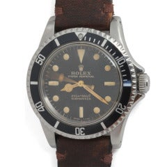 Rolex Stainless Steel Submariner Wristwatch with Gilt Dial Ref 5513 circa 1965