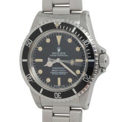 Rolex Stainless Steel Submariner Wristwatch Ref 5512 circa 1978