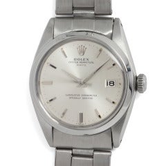 Vintage Rolex Stainless Steel Oyster Perpetual Date Wristwatch circa 1964