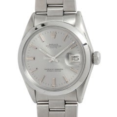 Rolex Stainless Steel Oyster Perpetual Date Wristwatch circa 1972