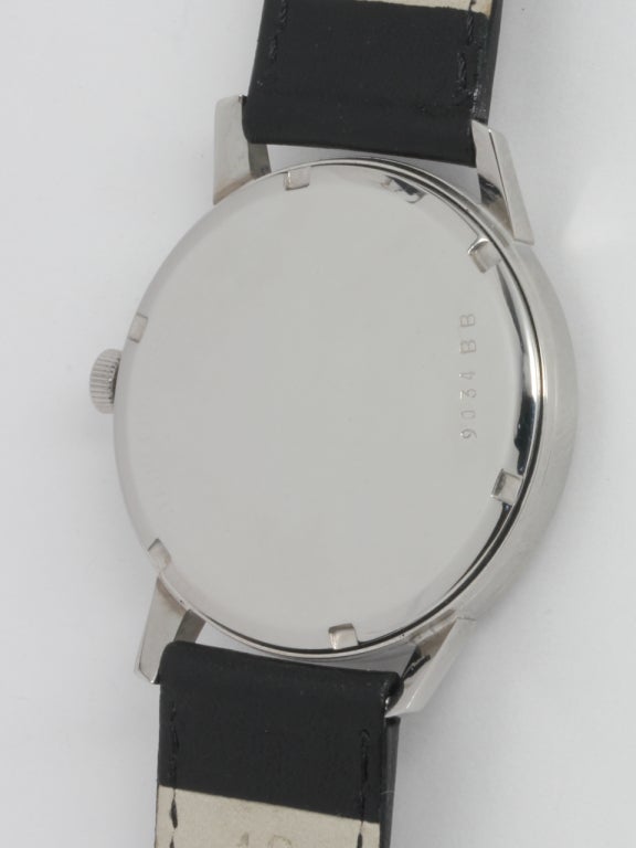 Girard-Perregaux Stainless Steel Eclipse Wristwatch circa 1970s 1
