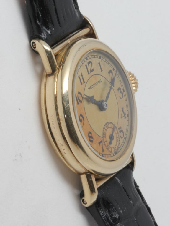 Hamilton Yellow Gilt Wristwatch circa 1930s