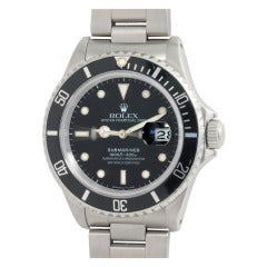 Rolex Stainless Steel Submariner Wristwatch circa 1990