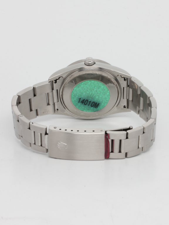 Women's or Men's Rolex Stainless Steel Airking Wristwatch circa 2005