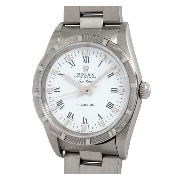 Rolex Stainless Steel Airking Wristwatch circa 2005 at 1stdibs