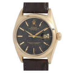 Rolex Yellow Gold Datejust Wristwatch with Natural Color-Change Dial circa 1960