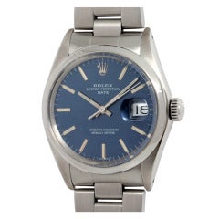 Rolex Stainless Steel Oyster Perpetual Date Wristwatch circa 1973