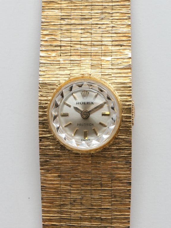 Rolex Lady's Yellow Gold Bracelet Watch circa 1960s In Excellent Condition In West Hollywood, CA