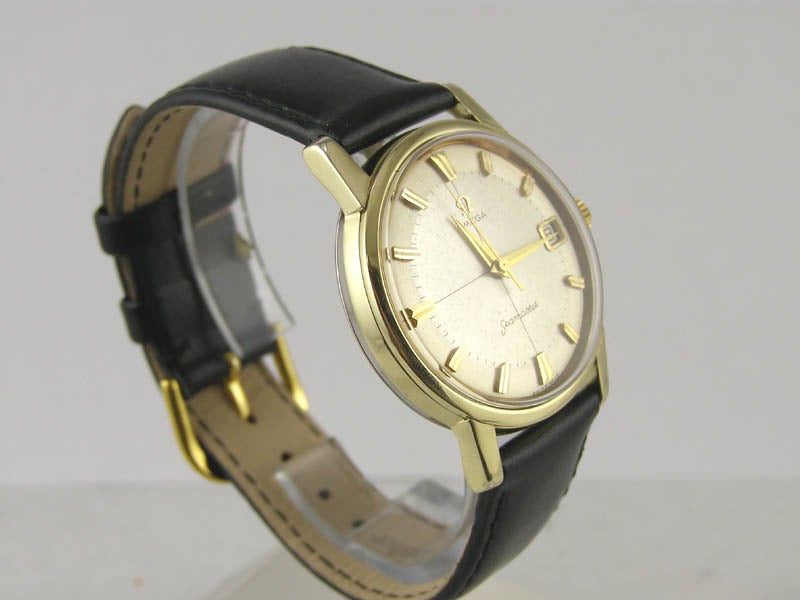 Omega Gold Shell Seamaster Wristwatch circa 1960s In Excellent Condition In West Hollywood, CA