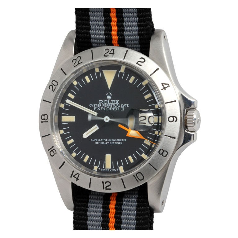 Rolex Stainless Steel Steve McQueen Explorer II Wristwatch circa 1978 ...