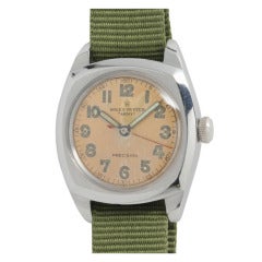 Rolex Stainless Steel Oyster Army Wristwatch circa 1940s