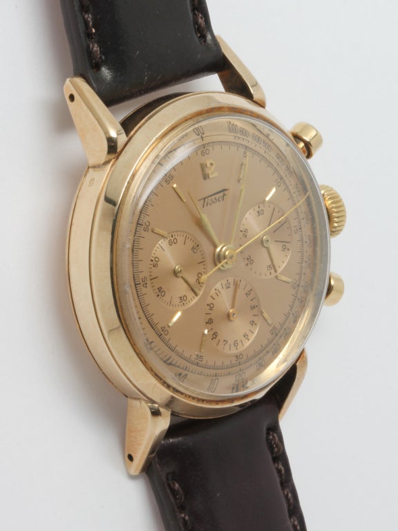 Tissot 18K YG Chronograph circa 1950's
