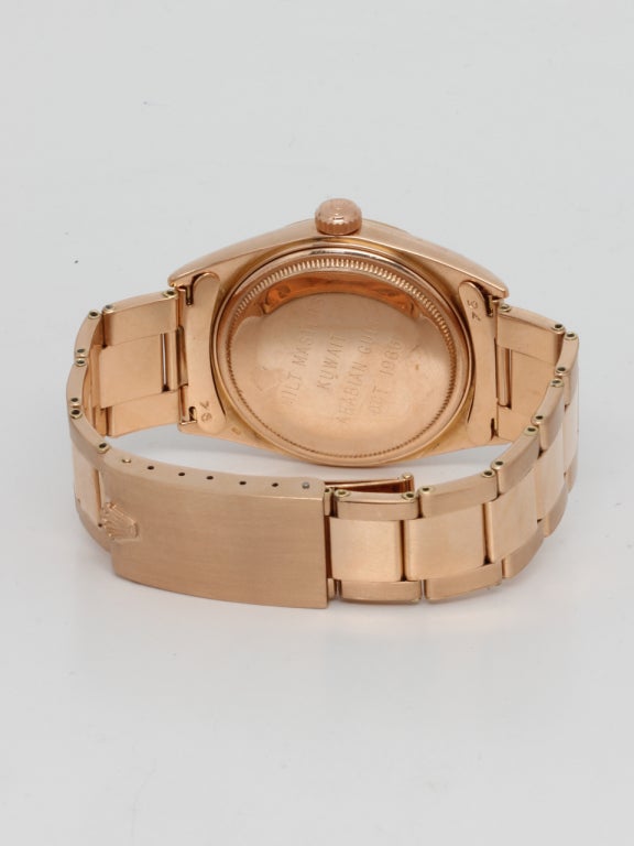 Women's or Men's Rolex Rose Gold Day-Date Wristwatch circa 1966