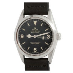 Rolex Stainless Steel Gilt Dial Explorer Wristwatch Ref 1016 circa 1966