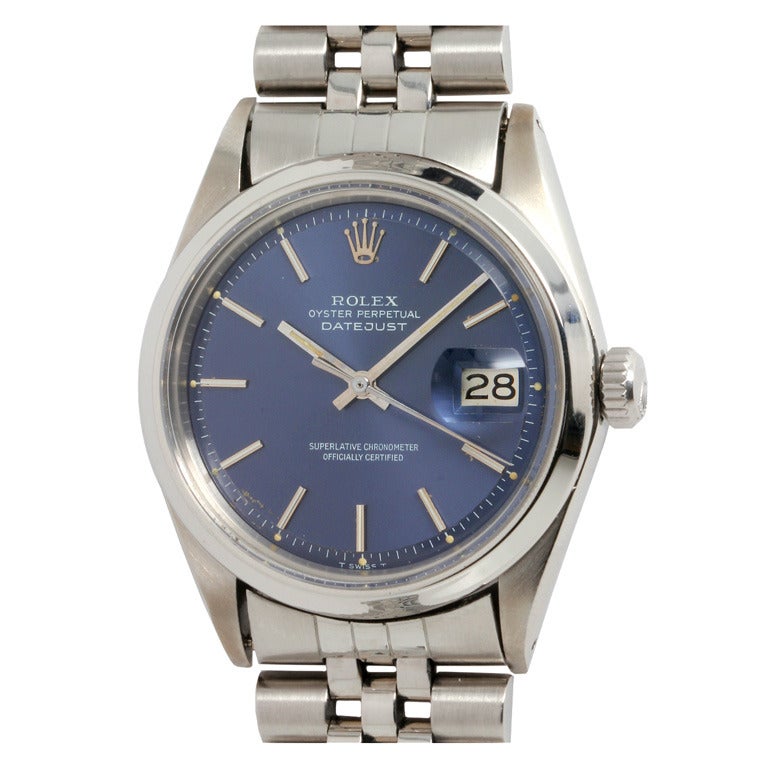 Rolex Stainless Steel Datejust Wristwatch circa 1970