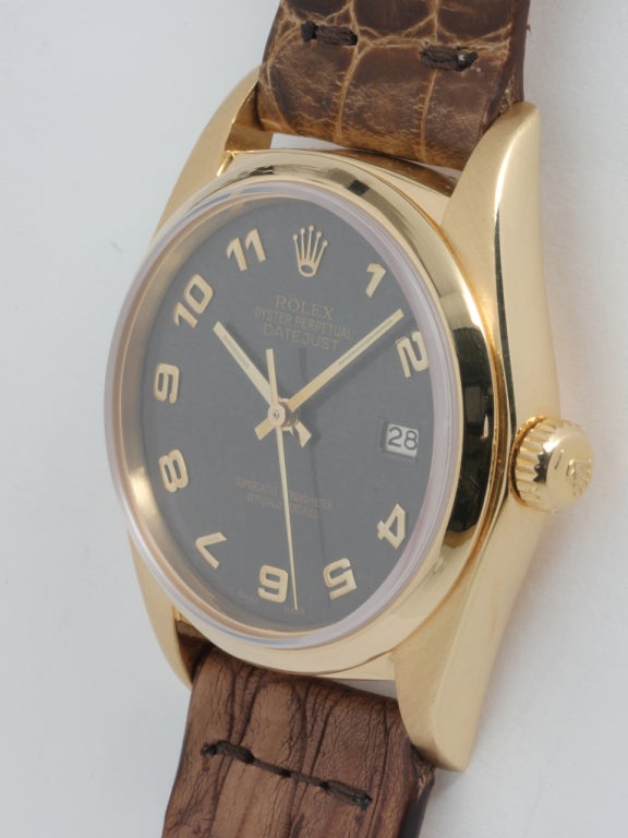 Rolex Yellow Gold Datejust Wristwatch circa 1979 In Excellent Condition In West Hollywood, CA