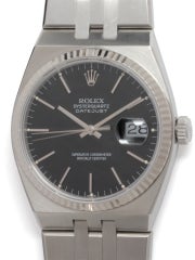 Rolex Stainless Steel and White Gold Oysterquartz Wristwatch circa 1991