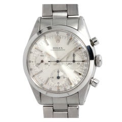 Rolex Stainless Steel Pre-Daytona Chronograph Wristwatch Ref 6238 circa 1964