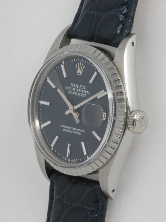 Rolex Stainless Steel Datejust Wristwatch circa 1968 In Excellent Condition In West Hollywood, CA