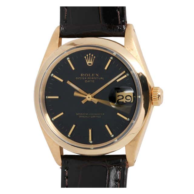 Rolex Yellow Gold Oyster Perpetual Date Wristwatch circa 1971 at 1stDibs