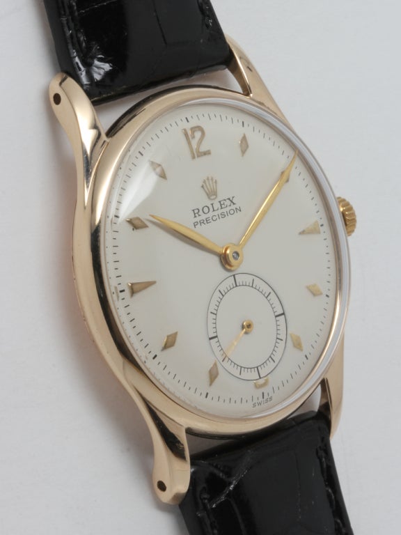 Rolex Yellow Gold Dress Model Wristwatch circa 1950s