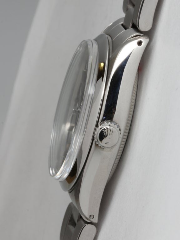 Women's or Men's Rolex Stainless Steel Oyster Perpetual Airking Wristwatch circa 1987