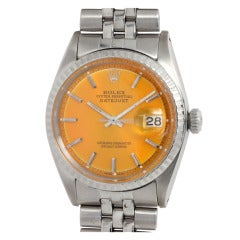Rolex Stainless Steel Datejust Wristwatch circa 1961 with Custom-Colored Dial