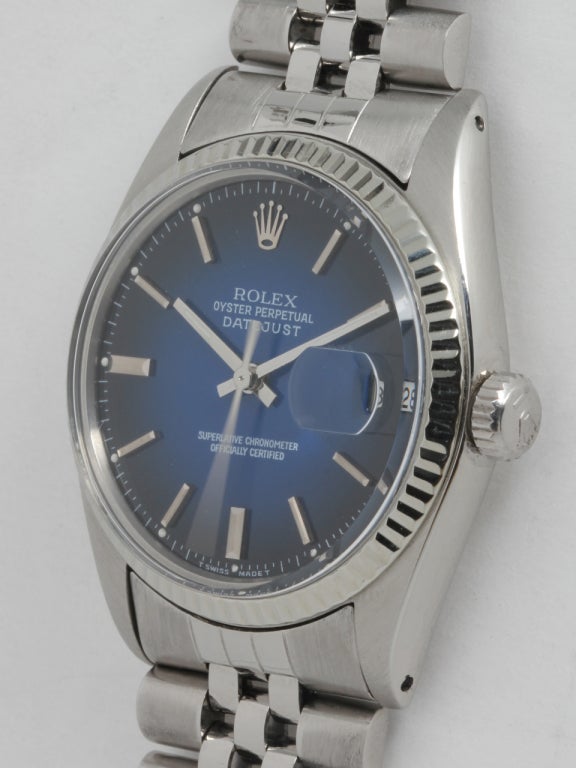 Rolex Stainless Steel Datejust Wristwatch circa 1979 In Excellent Condition In West Hollywood, CA