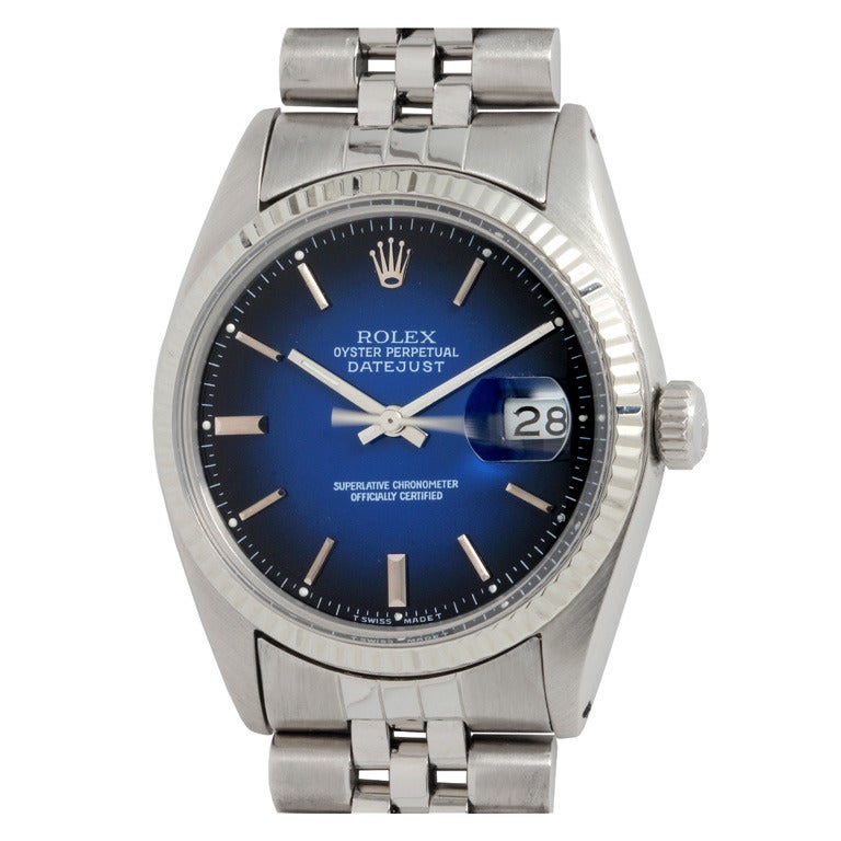Rolex Stainless Steel Datejust Wristwatch circa 1979