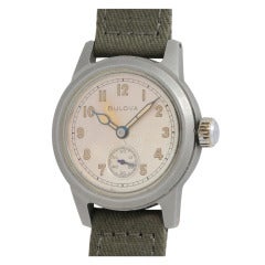 Bulova Base Metal WWII-Era Military Wristwatch circa 1942