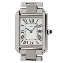 Cartier Lady's Stainless Steel Tank Solo Wristwatch circa 2010