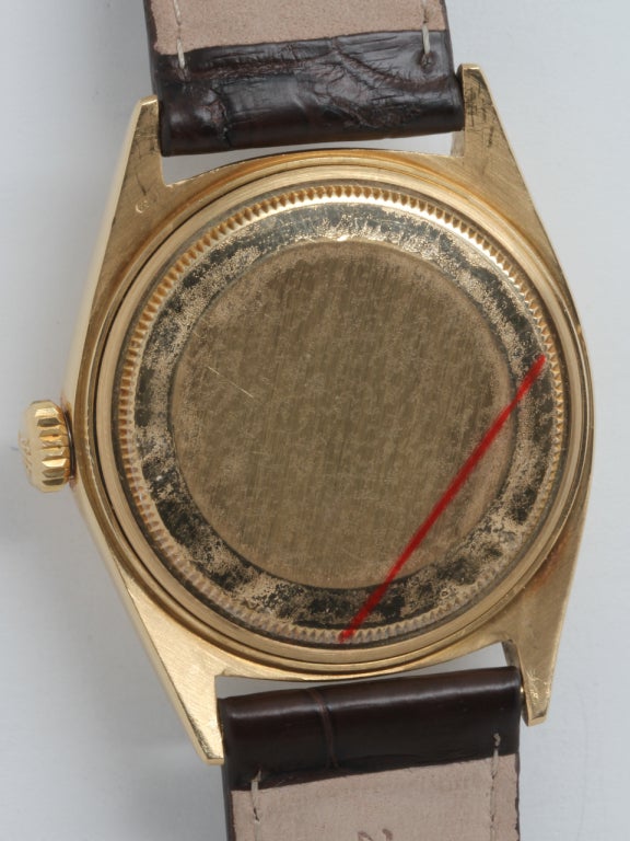 Rolex Yellow Gold Datejust Wristwatch circa 1964 In Excellent Condition In West Hollywood, CA