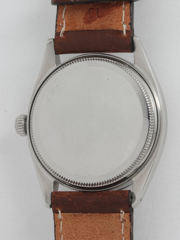 Men's Rolex Stainless Steel Oyster Perpetual Wristwatch circa 1955