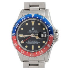 Rolex Stainless Steel GMT-Master Wristwatch circa 1978