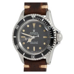 Rolex Stainless Steel Submariner Wristwatch Ref 5513 circa 1970