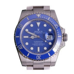 Rolex White Gold Submariner Wristwatch with Ceramic Bezel circa 2011