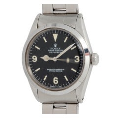 Retro Rolex Stainless Steel Explorer Wristwatch Ref 1016 circa 1975
