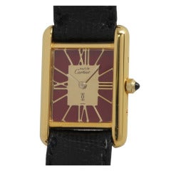 Cartier Lady's Must de Cartier Vermeil Tank Louis Wristwatch circa 1990s